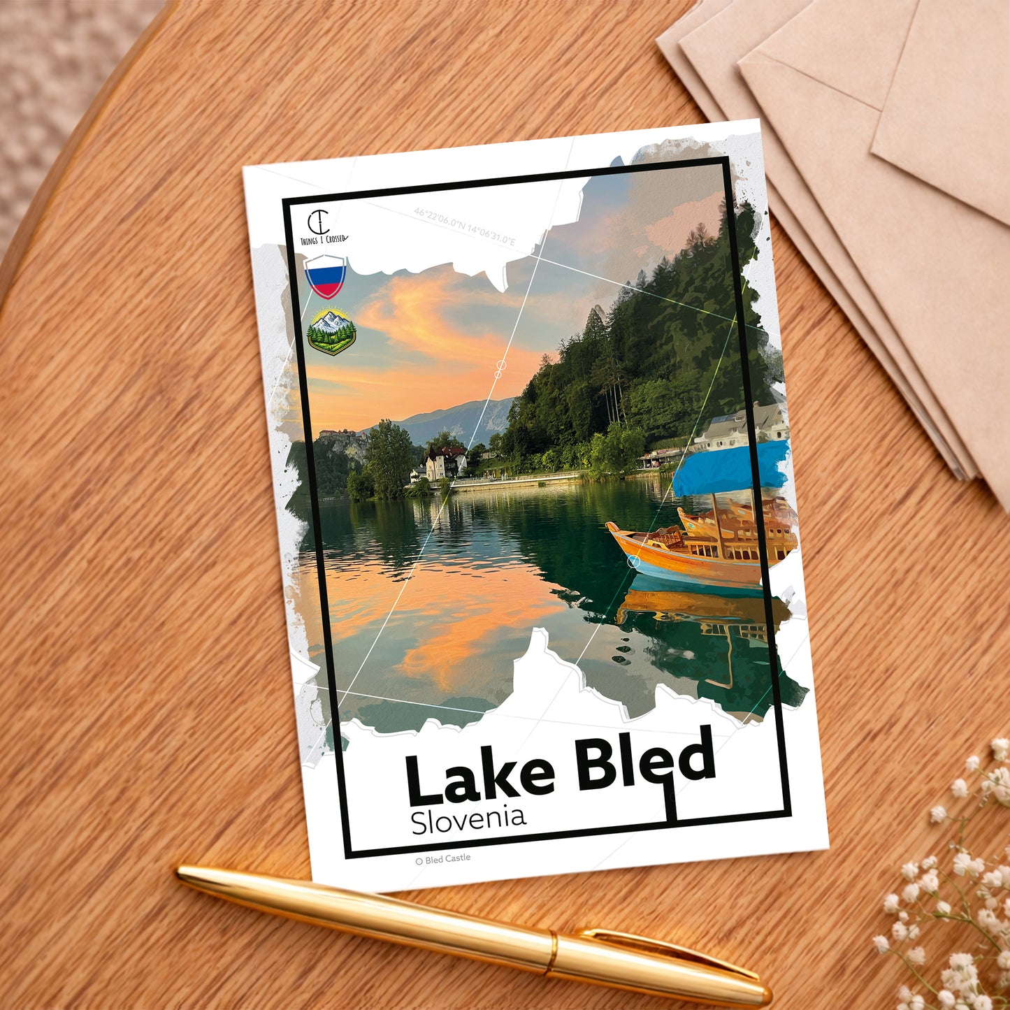 Lake Bled Slovenia Travel Poster