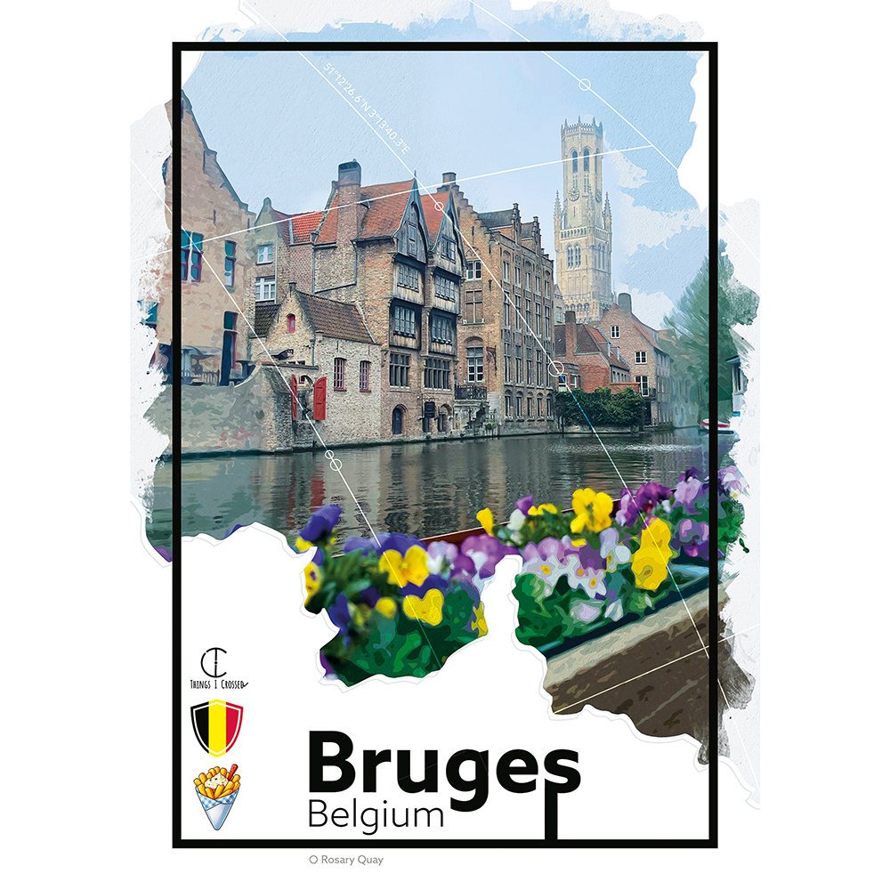 Bruges Belgium Travel Poster