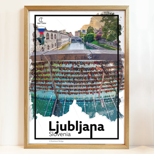 Ljubljana Slovenia Travel Poster