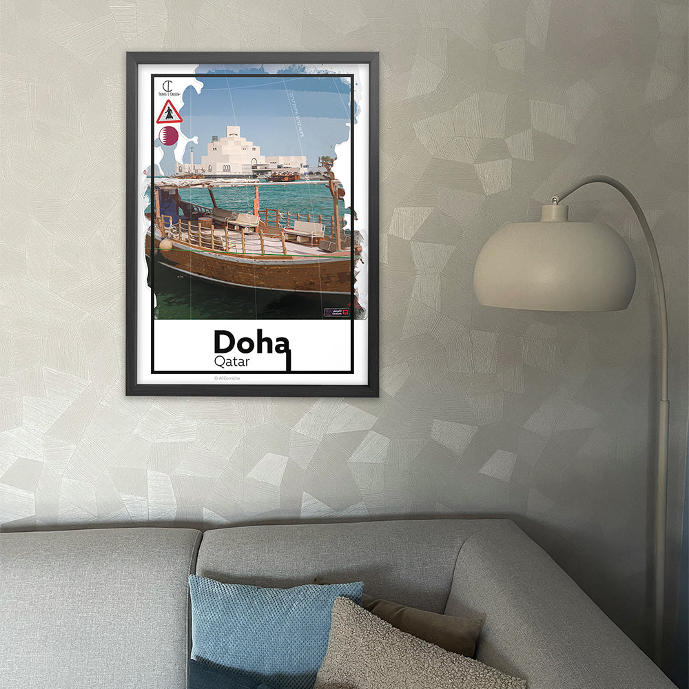 Doha Qatar Travel Poster
