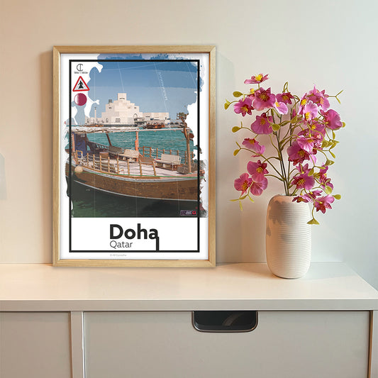 Doha Qatar Travel Poster
