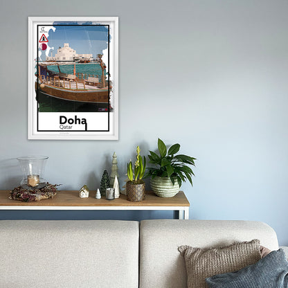 Doha Qatar Travel Poster