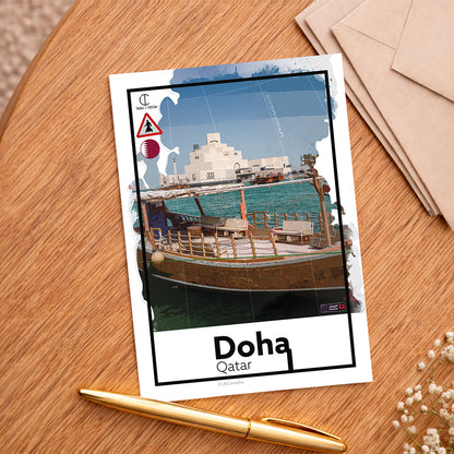 Doha Qatar Travel Poster