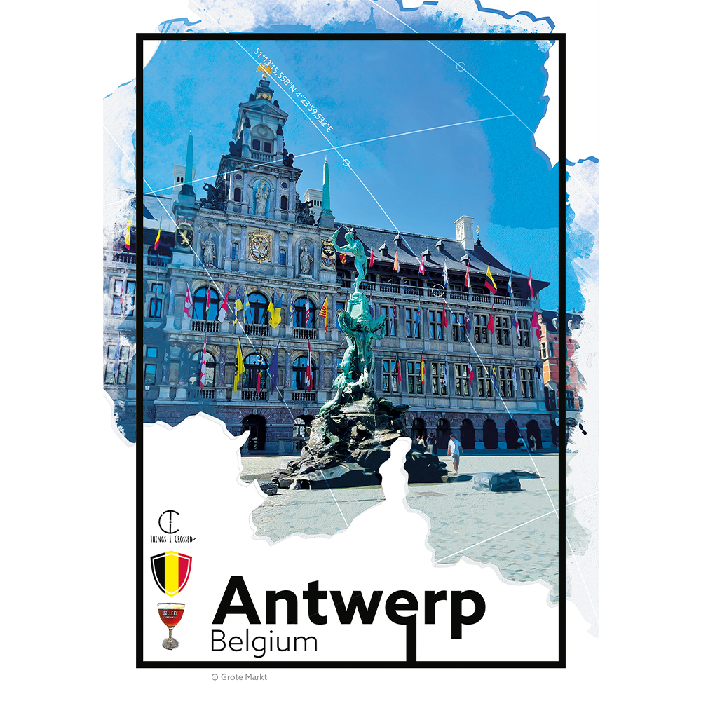 Antwerp Travel Poster