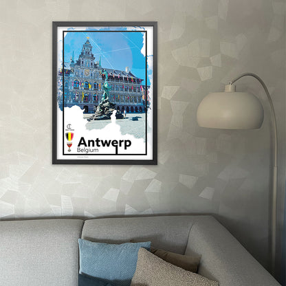 Antwerp Travel Poster