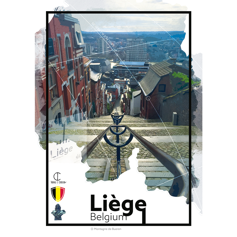 Liège Travel Poster