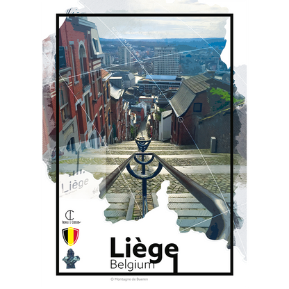 Liège Travel Poster