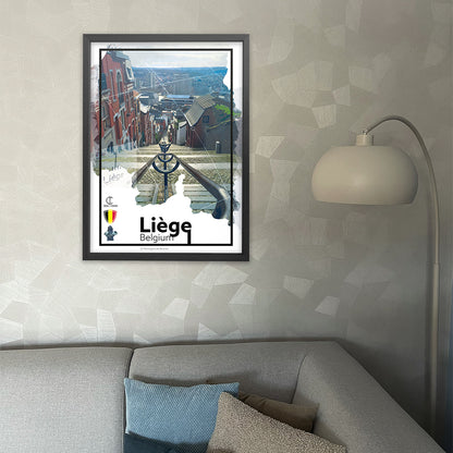Liège Travel Poster