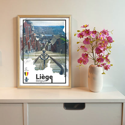Liège Travel Poster