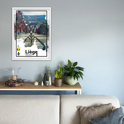 Liège Travel Poster