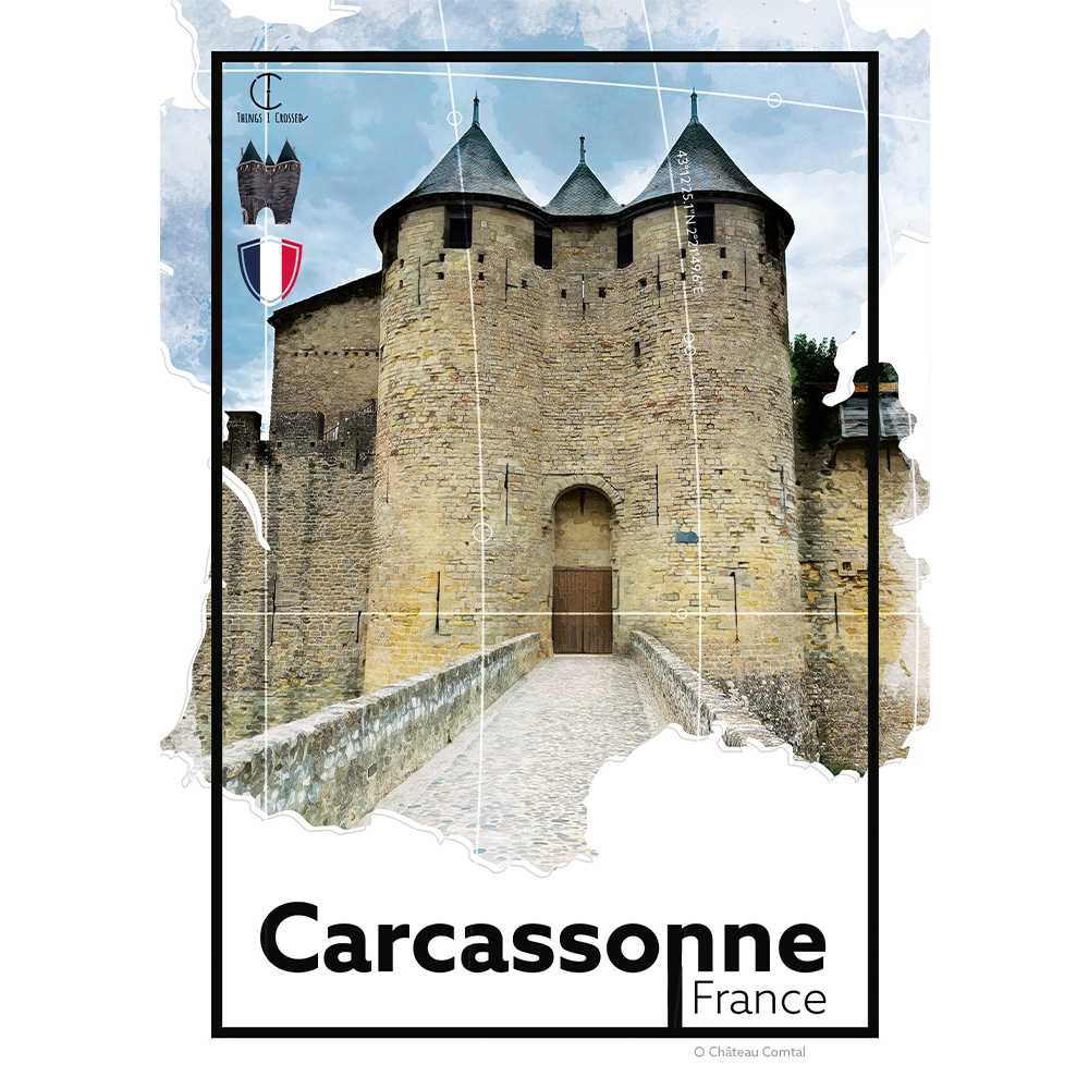 Carcassonne Travel Poster