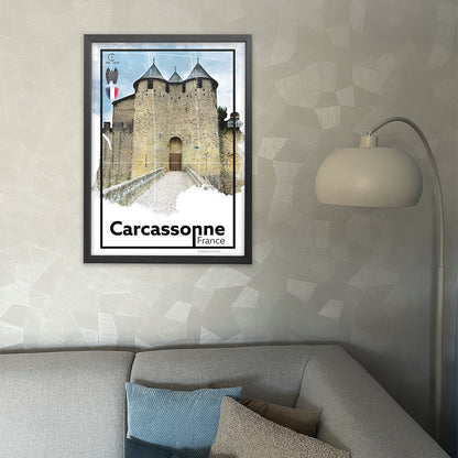 Carcassonne Travel Poster