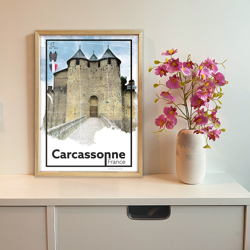 Carcassonne Travel Poster