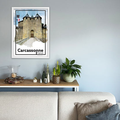 Carcassonne Travel Poster